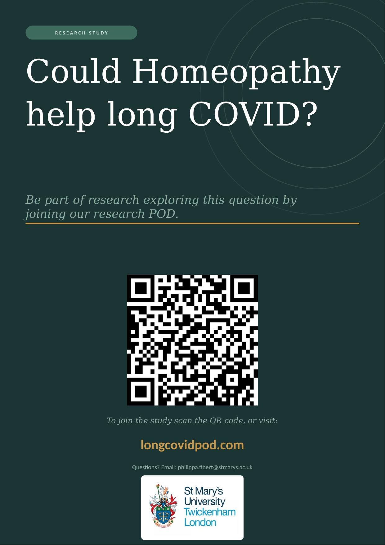 Long COVID POD recruitment poster inviting people to join the research study